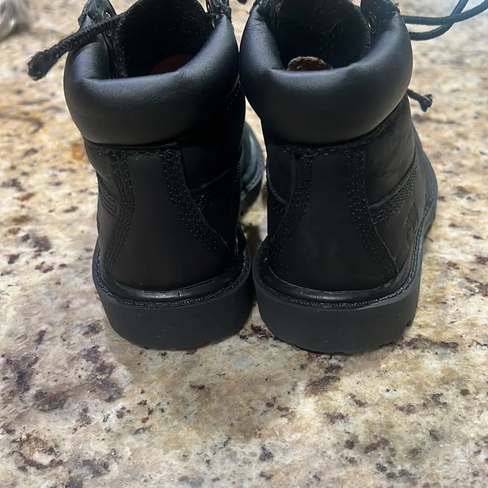 Timberland Kids Black Lace-Up Boots